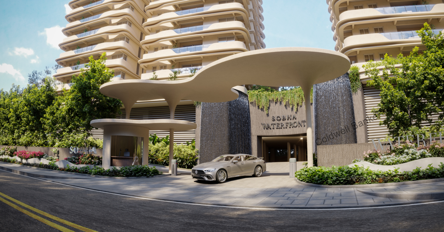 SOBHA WATERFRONT-TOWER ENTRANCE